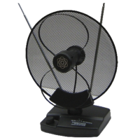 Antena sobna sa pojačalom, UHF/VHF, crna ANT-204 Falcom